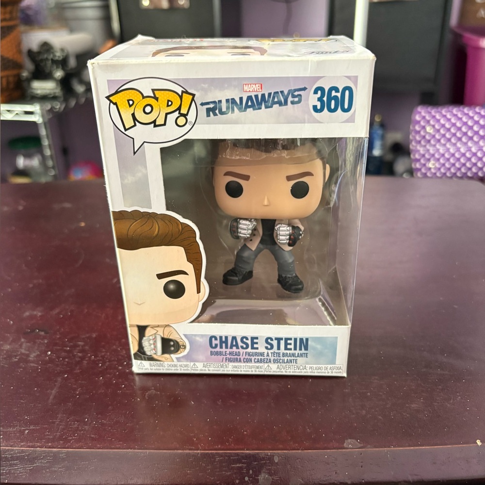 Funko Pop! Runaways Chase Stein Figure - Brown and Black